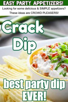 Party Appetizers Easy Crowd Pleasers, Crowd Pleaser Appetizers, Fingerfood Recipes, Party Food On A Budget, Appetizers Appetizers, Easy Party Appetizers, Ranch Dip Recipe, Appetizers Easy Dips, Party Dip Recipes