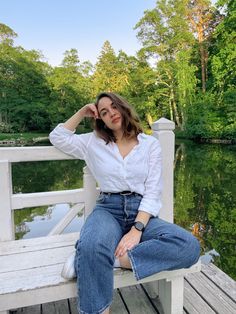 IG: @cristianavlaiconi Uniqlo White linen shirt, Levi’s denim Jeans #travel #lithuania #palanga Linen Shirt Summer Outfit, Bright Summer Outfits, Shirt Summer Outfit, Ribcage Jeans, White Linen Shirt, Linen Clothes, Sewing Inspiration, In Nature