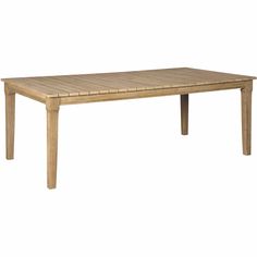 a wooden table on a white background with no one around it or the table is empty