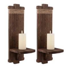 PRICES MAY VARY. Simplicity Retro Style: Our wall-mount candle holders are handcrafted, finely sanded, and varnished in brown for safe, odour-free. They are very design-oriented, and the simple retro style can bring a low-key luxury feeling to your home. Wide Application: This wall candle holder can support many items and you can use your imagination to decorate your home as you wish. You can not only place candles on it, but also small plant pots, vases or collectibles to add a unique charm to Wooden Candle Sconces, Sconces For Bedroom, Bathroom Brown, Wall Mounted Candle Holders, Hanging Candle, Rustic Wall Hangings, Farmhouse Candles, Fa Fal, Handmade Hanging