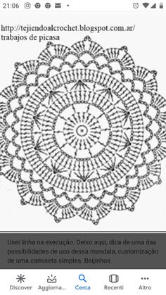 an image of a crochet doily on the app store's website