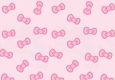 pink bows are arranged in the shape of hearts on a light pink background for wallpaper