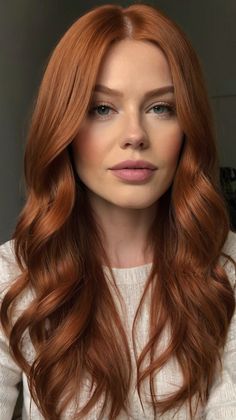 red hair color ideas Red Hair For Fair Skin, Hair For Fair Skin, Hairstyle Red Hair, Highlights Red Hair, Highlights Red