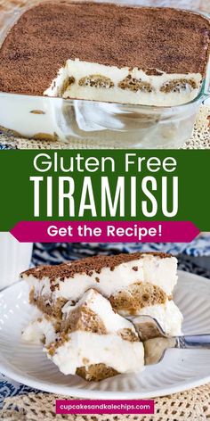 this gluten - free tiramsu is the perfect dessert to serve