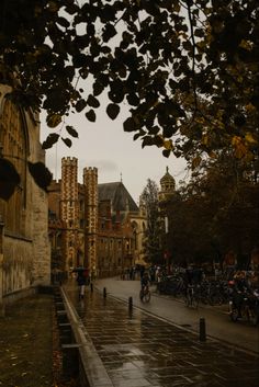 people are riding bicycles on a rainy day