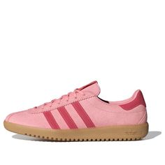 (WMNS) adidas Bermuda 'Pink Spark Red Gum' IH0302 Pink Running Sneakers Sportswear, Pink Sportswear Sneakers For Running, Casual Pink Sneakers With Three Stripes, Casual Pink Three Stripes Sneakers, Adidas Pink Sneakers With Three Stripes, Pink Adidas Sneakers With Three Stripes, Pink Sportswear Sneakers With Boost Midsole, Pink Boost Midsole Sneakers For Sportswear, Pink Sneakers With Three Stripes And Round Toe