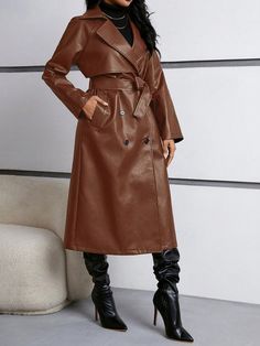 Maxi Coat, Faux Leather Belts, Trench Coat, Asos, Faux Leather, Leather