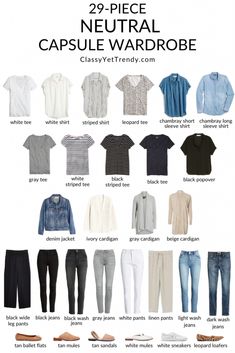 Neutral Capsule Wardrobe, Classy Yet Trendy, Summer Capsule Wardrobe, Fashion Capsule