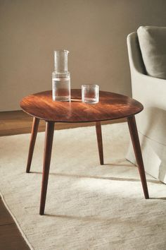 BEVELED WOODEN TABLE - Brown | ZARA United States Small Wooden Coffee Table, Zara Home Table, Wooden Side Table, Wooden Coffee Table, Large Homes, Bathroom Cleaning, Wooden Table, Clean Laundry, Wooden Tables