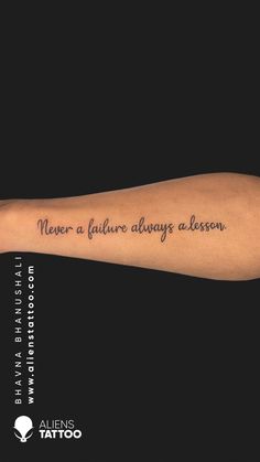 Small Quote Tattoos For Men Forearm, Positive Arm Tattoo Men, Tattoo Ideas For Men Writing, Small Arm Tattoos For Guys With Meaning, Tattoo Script Ideas, Tattoo Quotes For Men On Arm, Quotes Deep Meaningful Tattoo For Men, Motivation Quote Tattoos, Life Quotes Tattoo For Men