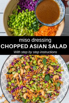 Vegetarian Salad Recipes Lunch, Meal Prep Egg Salad, Miso Salad Recipes, Salad Base Ideas, Loose Weight Salad Recipes, Thermomix Salad Recipes, Asian Lentil Salad, Asian Lettuce Salad, Asian Salad Bowl