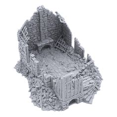 PRICES MAY VARY. Take your game to the next level! Immerse your miniatures in an eye-catching battlefield or role-playing adventure landscape with highly detailed EnderToys Terrain. Great value! Set includes 1 Ruined Barlyway Cottage. Compatible! This tabletop scenery is suitable for a variety of miniatures ranging from 28-32mm in scale. Standard size 16mm dice for reference (not included). Made in the USA! 3D printed in Las Vegas, NV using PLA, an eco-friendly plastic. Color may slightly vary d Mordheim Art, Chimney Fireplace, Tabletop Scenery, European Buildings, Modelling Ideas, Hero Quest, Adventure Landscape