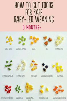 how to cut foods for safe baby - led weaning 8 months and over