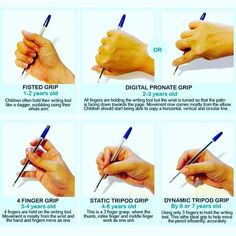 instructions for how to draw hands with crayon pens and ink on the thumbnails