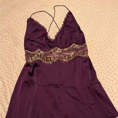 Deep Purple/Plum Color One Piece Lingerie. Sexy, Silky, Lacy New, Never Worn. Price Has Been Reduced To Final Price. Purple Sleepwear With Built-in Bra For Night, Purple V-neck Party Sleepwear, Purple Lace Trim Party Sleepwear, Purple Camisole Loungewear, One Piece Lingerie, Black Babydoll, Purple Plum, Lace Bustier, Lingerie Outfits