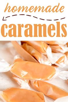 homemade caramels with text overlay