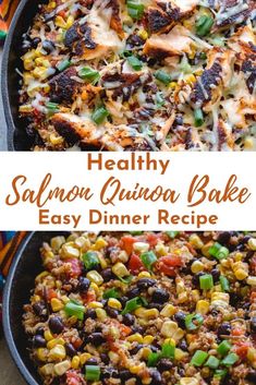 healthy salmon quinoa bake is an easy dinner recipe