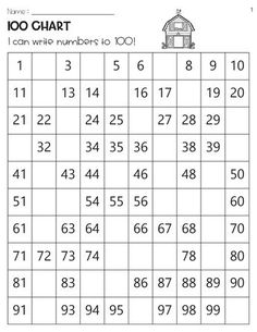 a printable worksheet for numbers to 100 with the number ten hundreds