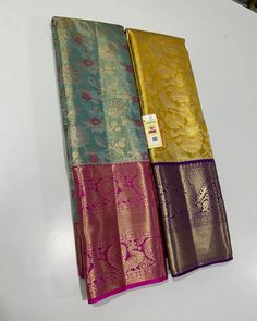 Pure kanchi Silk saree 😍 Silk mark certified ✨️ We customize Maggam/Aari/Embroidery Blouses according to client measurement requirements. We undertake order for saree border Maggam/Aari/Embroidery work. We Also ship internationally only through DHL/UPS For orders and details whatsapp to +91-799 791 2614/ DM us on Insta . . . . . . . #yellowkanchisilk #purpleborderkanchipuramsilk #silkmarkcertified #kanchipuramsaree #kanchipattu #kanjivaramsilk #goldzari #silverzari #wedding #bridalcollec... Indian Silk Sarees