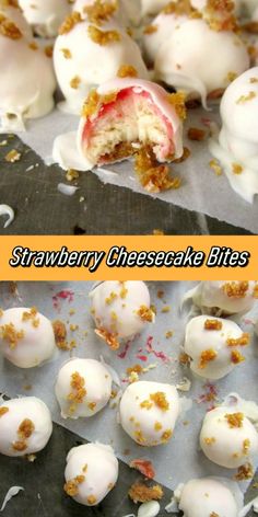 there are several different types of cheesecake bites