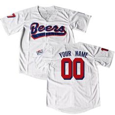 💰 Save $75✈️ Free Shipping Worldwide🔒 100% SSL Secured Safe Checkout Custom Beers Baseball Jersey We need 5-12 business days to ship out. Provide your name and numbers in the order note or send us email. Features Made of Mesh Fabric: The jersey is made of 100% polyester mesh fabric. It is breathable and quick dry. Embroidery Tracking Twill: All letters and numbers of the jersey are all stitched. Comparing with the printed jerseys, it is durable and good-looking. For Daily Wear and Sports: The Cheap White Baseball Jersey For Streetwear, Cheap White Throwback Baseball Jersey, Cheap Breathable Crew Neck Baseball Jersey, Affordable Fitted Crew Neck Baseball Jersey, Cheap Letter Print Baseball Jersey For Fans, Cheap Baseball Jersey With Team Name For Fans, Cheap Short Sleeve Baseball Jersey For Fans, Collegiate Letter Print Jersey For Baseball Season, Team Spirit Jersey With Team Logo For Baseball Season