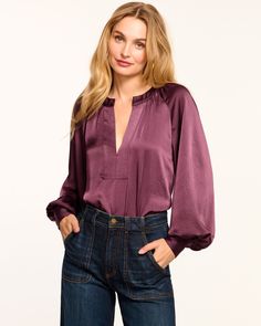 PINOT NOIR|1 Dark Sage, Ramy Brook, Denim Accessories, Puff Sleeve Blouse, Wrist Cuffs, Long Puff Sleeves, Pinot Noir, Swimwear Sale, On Repeat