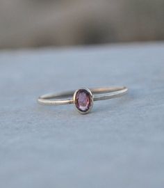 Pink Sapphire Ring - 925 Sterling Silver Jewelry - Handmade Ring - September Birthstone - Pink Jewel Dainty Amethyst Birthstone Ring In Sterling Silver, Dainty Sterling Silver Amethyst Birthstone Ring, Silver Dainty Sapphire Ring As Gift, Dainty Silver Ring With Bezel Setting, Oval Sterling Silver Stackable Rings, Delicate Oval Sterling Silver Rings, Delicate Sterling Silver Crystal Ring For Anniversary, Oval Sterling Silver Stackable Rings Fine Jewelry, Dainty Silver Amethyst Ring For Anniversary