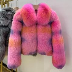 Winter Luxury Fox Fur Full Pelt Coat Women Natural Fur Jacket Collar Lady Thick Warm Overcoat S3655 - SolaceConnect.com Fitted Pink Fur Coat For Fall, Fitted Pink Fur Coat With Long Sleeves, Pink Fitted Long Sleeve Fur Coat, Pink Long Fur Coat For Fall, Pink Fitted Outerwear With Stand Collar, Luxury Coat, Luxury Lady, Jacket Collar, Fur Coats Women