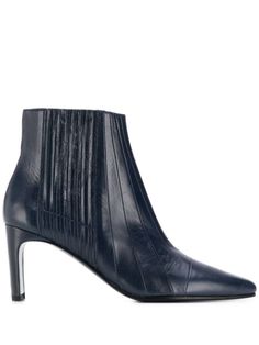 MICHEL VIVIEN RIBBED ANKLE BOOTS. #michelvivien #shoes Auburn, Ankle Length, Navy Blue, Stiletto Heels