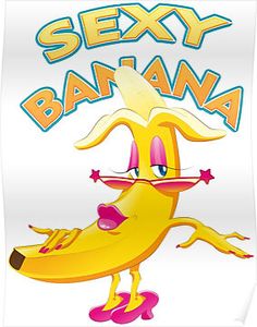 a cartoon banana with stars on it's head and legs, standing upright in the air