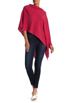 A drapey cowl neck poncho with a flowy high/low hem is constructed from a super soft wool blend material for a comfy new addition to your wardrobe. Fit: this style is one size fits most. Cowl neck. Slips on over head. Solid. Wool blend construction. High/low hem. Approx. 22" front length, 33" back length (size OS). Imported Crochet Cape, Cowl Neck Poncho, Shawl Patterns, Crochet Vest, Crochet Shirt, Shawl Crochet Pattern, Crochet Edging, Soft Wool, Crochet Shawl