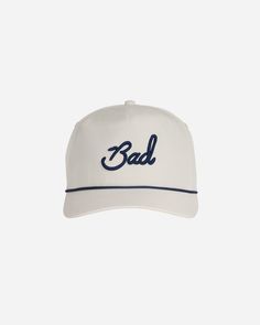 Bad" Rope Hat - White Onyx - Bad Birdie White Onyx, Fresh Color, Beach T Shirts, Onyx, Hats, White, Quick Saves, Color