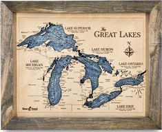 PRICES MAY VARY. MADE IN THE USA –3D Wood Maps are handcrafted completely & proudly in the USA by the longest running manufacturer of bathymetric art, lake art and 3D wood charts in the country. INTRICATE LASER PRECISION - Topographic nautical maps are drawn by our artist using a combination of maps then laser cut and engraved in beautiful detail. Each chart is hand stained and assembled by our craftsmen with the water depicting the bathymetric depth contours, one level below the shoreline. HIGH Nautical Decor Living Room, Lake Theme, Lake Gifts, Nautical Map, Wood Map, The Great Lakes, House Decor Rustic, Lake Art, Nautical Wall Art