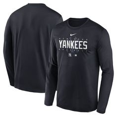 Keep cool and dry as you rep your New York Yankees in this Authentic Collection Team Legend T-shirt from Nike. It features sweat-wicking Dri-FIT technology and New York Yankees graphics printed on soft, lightweight fabric. Yankees T Shirt, Team T Shirts, White Sock, Pullover Jacket, Chicago White Sox, New York Yankees, Classic Shirt, Fitted Hats, Men's Nike