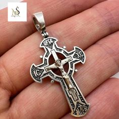 Vintage Pendant Necklace Icon Cross Sterling Silver 925 Jewelry Christianity 3gr Necklace Icon, Vintage Pendant Necklace, Antique Jewelry Necklace, Vintage Pendant, Christian Jewelry, Sterling Silver Cross, 925 Jewelry, Vintage Watches, Special Gift