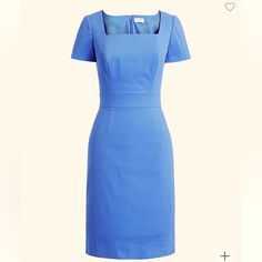 J. Crew Tailored Sheath Dress, Size 10 Seacost Blue Knew Length New With Tags 97% Cotton/3% Elastane. Machine Wash. Imported Measurements Pit Top Pit 18.5” Waist 16” Length 39” Sheath Dresses Work, Office Dresses, Hollywood Fashion, Work Outfits, Sheath Dress, Work Outfit, J Crew, Women's Fashion, Cute Outfits