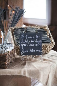 a table topped with baskets filled with lots of food