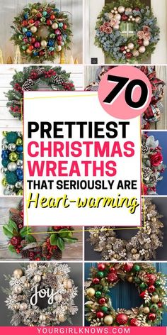 christmas wreaths that seriously are heart - warming with the words, prettiest christmas wreaths that seriously are heart - warming