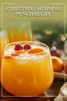 Christmas Morning Punch is a refreshing and festive holiday beverage that combines the perfect balance of tart cranberry, sweet pineapple, and citrusy orange juice. The effervescent ginger ale adds a subtle sparkle, while the colorful garnishes of orange slices, cranberries, and rosemary sprigs make it a beautiful centerpiece for your holiday table. This punch is perfect for breakfast, brunch, or any celebration with family and friends. Christmas Brunch Beverages, Christmas Morning Punch Nonalcoholic, Christmas Brunch Punch, Breakfast Punch Recipe, Christmas Brunch Drinks, Breakfast Punch, Christmas Morning Punch, Brunch Punch, Sweet Tea Recipes