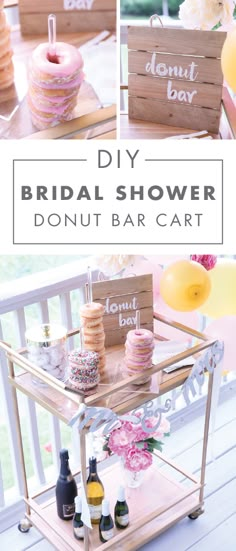 the diy bridal shower donut bar cart