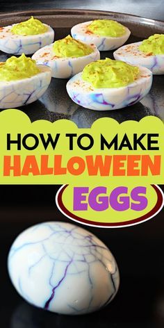 how to make halloween eggs on the stove