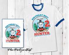 thomas the tank engine birthday shirt and t - shirt