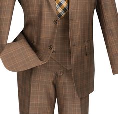 Regular Fit 3 Piece Suit with Double-Breasted Vest Single Breasted 2 Button Blazer Side Vents Flat Front Pants, Un-Hemmed Bottoms for Alteration Ease Glen Plaid More Colors Available About Renaissance Collection Renaissance, the period immediately following the Middle Ages in Europe saw a great revival of interest in the classical learning and values of ancient Greece and Rome. This beautifully designed Glen Plaid suit with a double-breasted vest, subtle but elegance, let Renaissance Collection Mens 3 Piece Suits, Double Breasted Vest, Hat Size Chart, Plaid Suit, Flat Front Pants, Slim Fit Suits, Glen Plaid, Fabric Light, Three Piece Suit