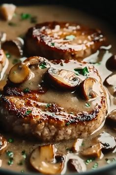 Slow Cooker Pork Chops with Mushroom Gravy Boneless Pork Chops Crock Pot, Mushroom Gravy Pork Chops, Pork Chops With Mushroom Gravy, Slow Cooker Pork Chops Recipes, Slow Cooker Recipes Pork, Mushroom Pork Chops, Pork Chops And Gravy, Tender Pork Chops, Slow Cooker Pork Chops