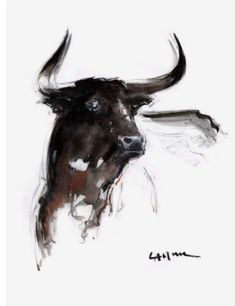 Taurus Drawing, Taurus Bull Tattoos, Bull Painting, Bull Tattoos, Bull Art, Taurus Tattoos, A Bull, Animal Sketches, Animal Paintings