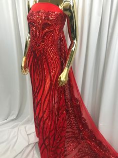 Fitted Sequin Fabric For Banquet And Party Season, Embroidered Fitted Sequin Fabric For Party, Red Fitted Sequin Fabric For Wedding, Red Fitted Floor-length Sequin Dress, Embroidered Fitted Sequin Fabric For Banquets, Vines Design, Royalty Design, Tables Decorations, Night Gowns