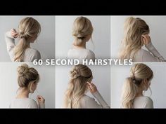 More than 30 video tutorials for easy hairstyles for moms with long hair! With ideas you can do in 5 minutes or less you’ll be able to create chic looks that are better than your average ponytail! 60 Second Hairstyles, Dressy Ponytail Hairstyles Tutorials, Mom Updos Everyday, Everyday Ponytail, Fashionable Haircuts, Ponytail Easy, Alex Gaboury, Angie Lewin, Hair Play