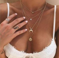 Gold Moon Necklace  #style #dress #womentshirt #onlineshopping #womendress #womenfashion #shorts #women #jackets #fashiontops Moon Choker Necklace, Set Earrings, Rings Set, Diy Schmuck, Shell Pendant, Jewelry Inspo, Moon Necklace, Stylish Accessories