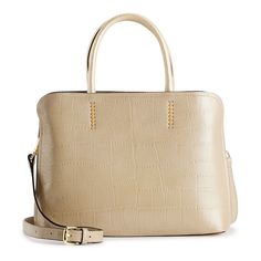 Carry your essentials in organized style and a chic look with this AmeriLeather Yvette leather handbag. Carry your essentials in organized style and a chic look with this AmeriLeather Yvette leather handbag. 9.25"H x 12"L x 4.5"W Handle: 6'' drop Shoulder strap length: 40" to 44" Zipper closure Gold-tone hardware Interior: 3 slip pockets, 1 zip pocket and 2 magnetic snap pocketsCONSTRUCTION & CARE Body: leather Lining: polyester Wipe clean Imported Size: One Size. Color: Green. Gender: female. Age Group: adult. Fashion Organization, Chic Look, Leather Handbag, Fashion Handbags, Drop Shoulder, Leather Handbags, Gender Female, Cleaning Wipes, Zip Pockets