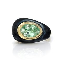 Black Jade Ring, Chrome Tourmaline, Designer House, Black Jade, Blue Tigers, Blue Tigers Eye, Precious Jewels, Stone Inlay, Jade Ring